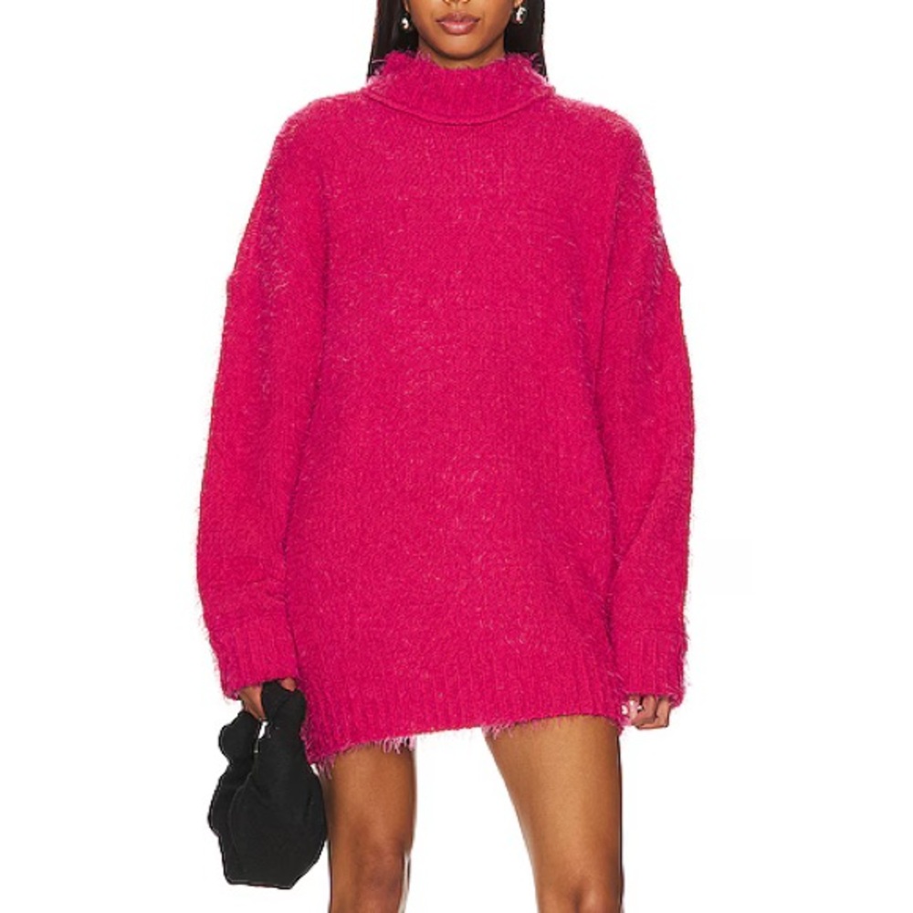 Pink sweater dress